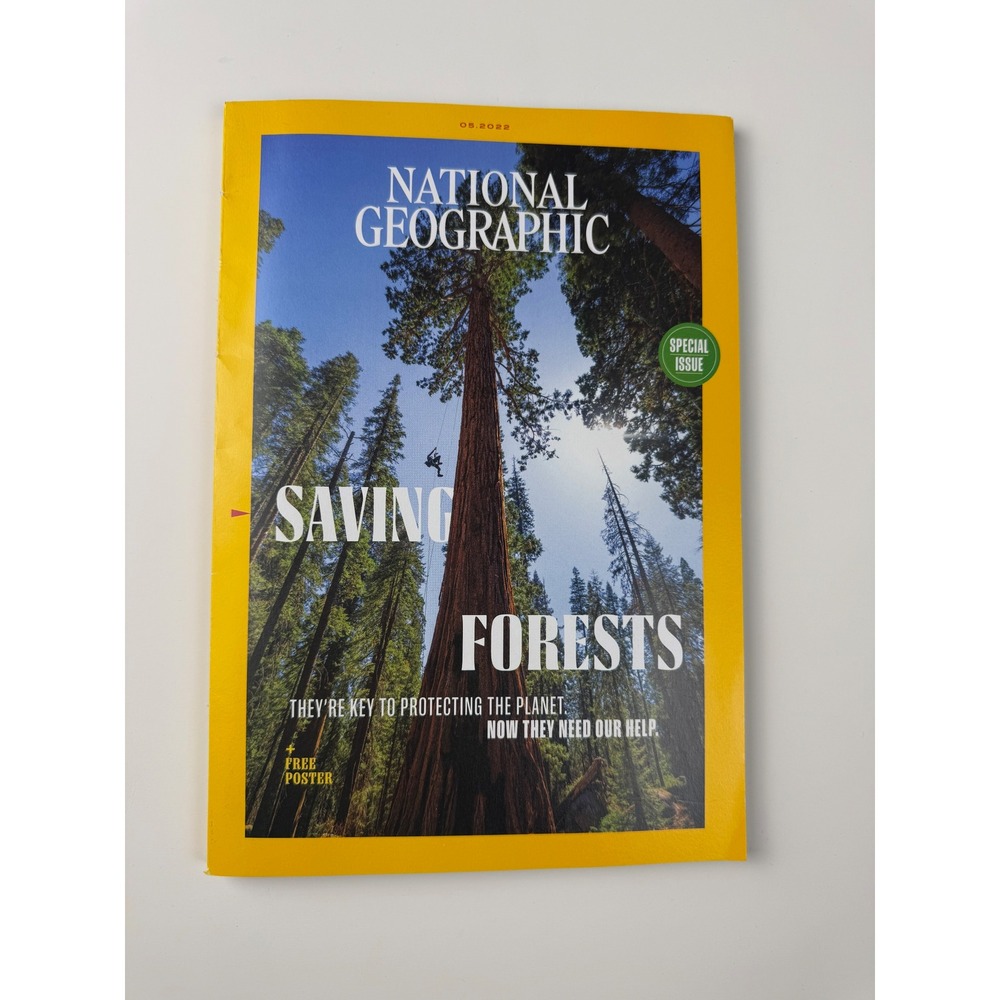 National Geographic May 2022 Saving Forests Special Issue with Poster